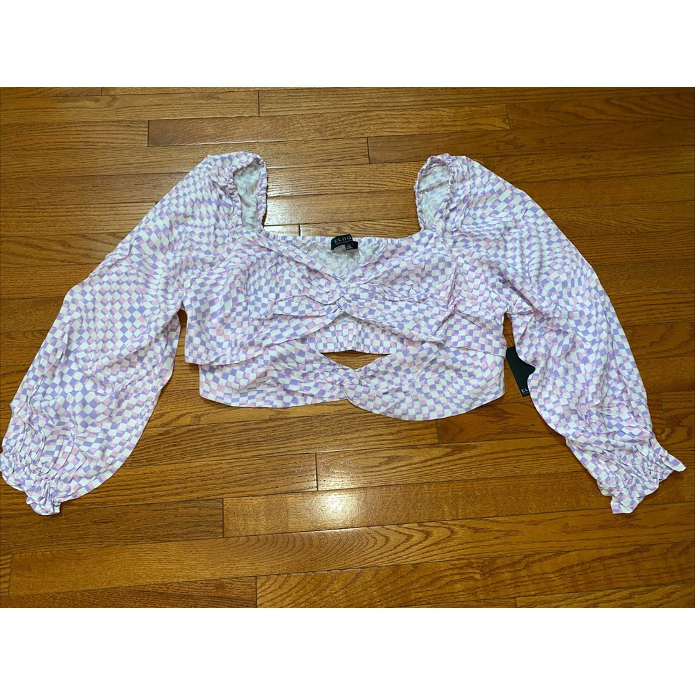 Eloquii Long Sleeve Cut Out Cropped Off Shoulder Size‎ 22 NWT